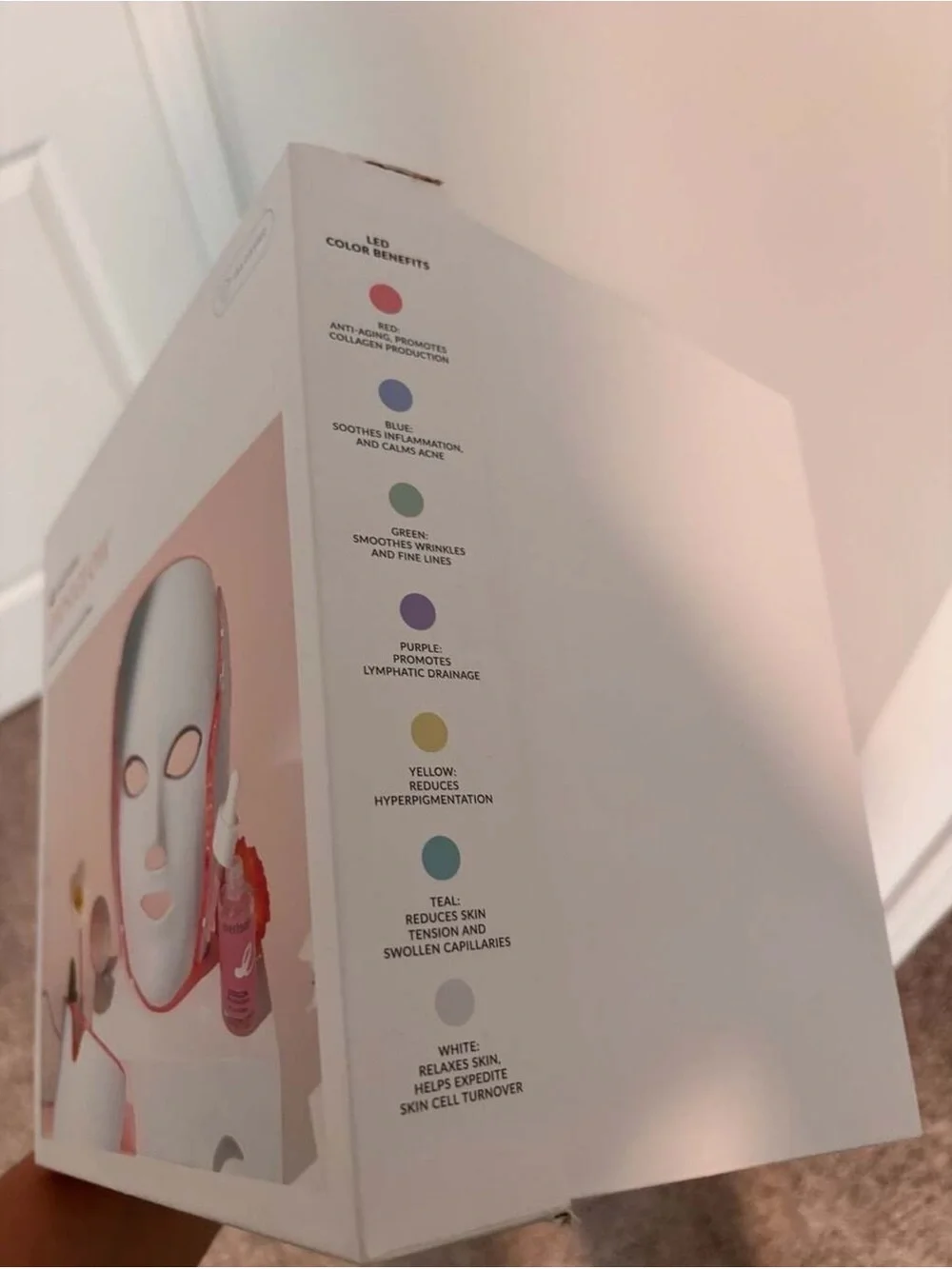 Evertone Omniglow LED Face & Neck LED + Microcurrent Mask (Plus User Manual) ❤️